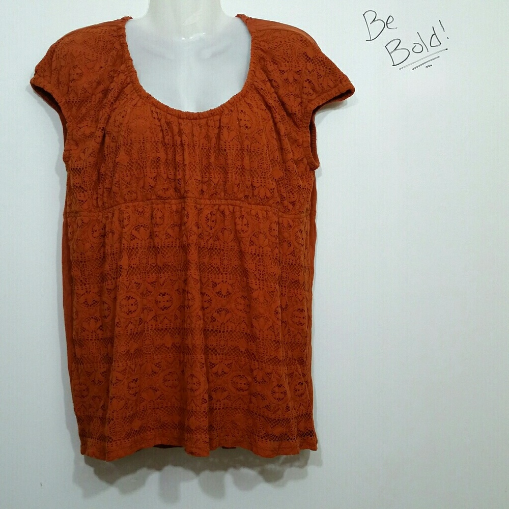 Axcess orange lace shirt size XL used